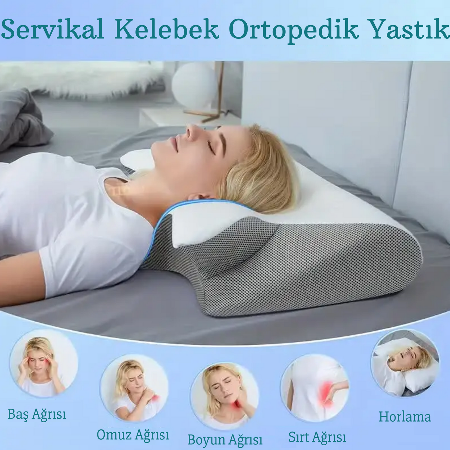 Servikal Kelebek Ortopedik Yastık